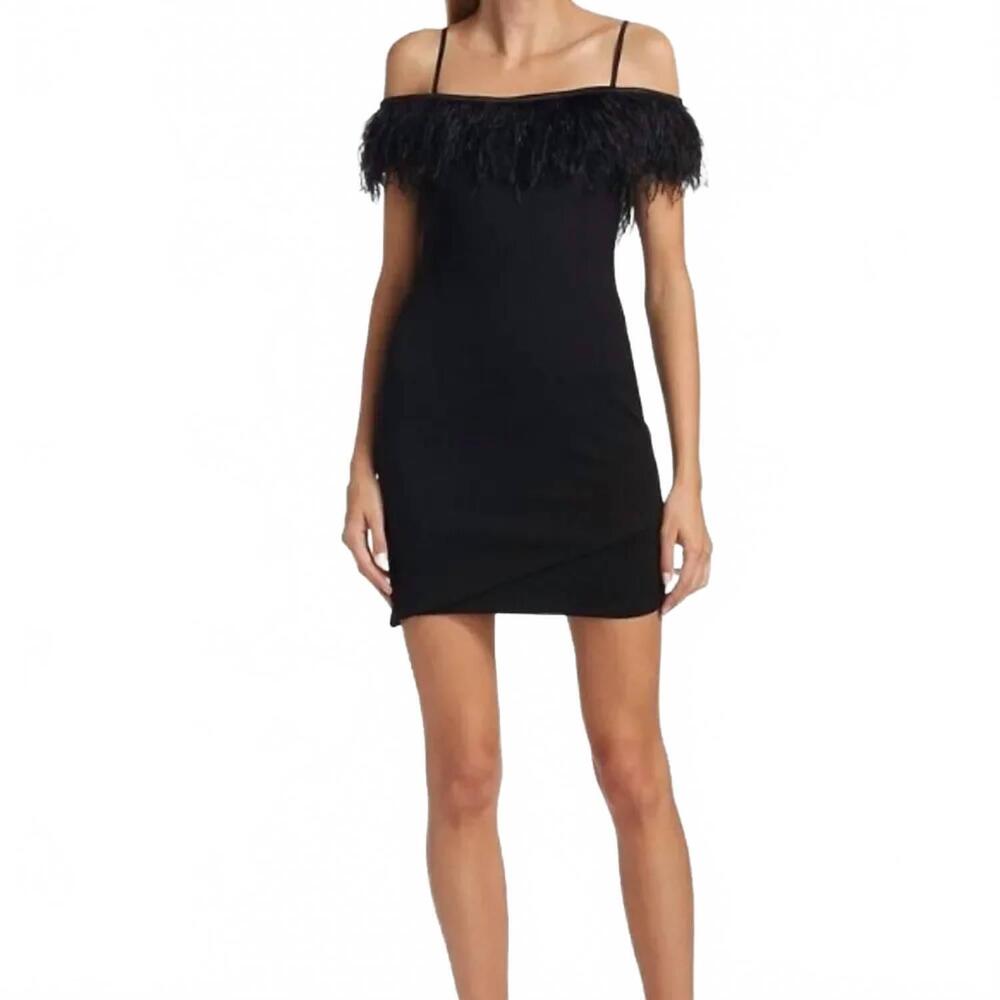 NEW BAILEY 44 morgan sleeveless ponte knit mini dress in black